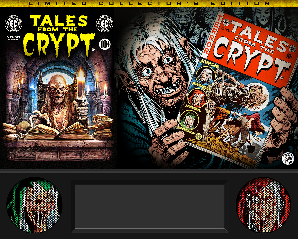 Tales From The Crypt Pinball Back Glass Printed Canvas Picture A1.30"x20"x 30mm 