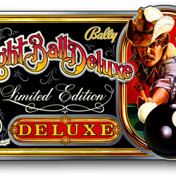 Backglass for pinball Eight Ball DeLuxe Limited Edition Bally 