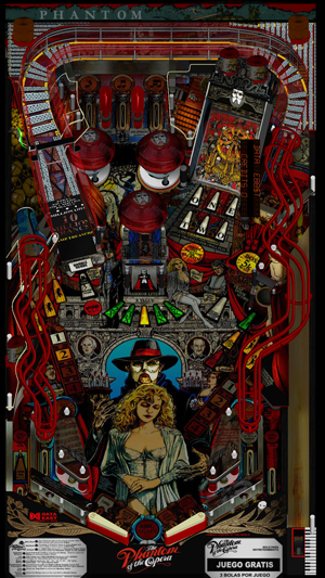 Phantom Of The Opera Pinball Machine Decal Data East Original NOS 1990 Gothic 